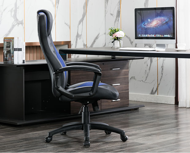 black pu leather office chair