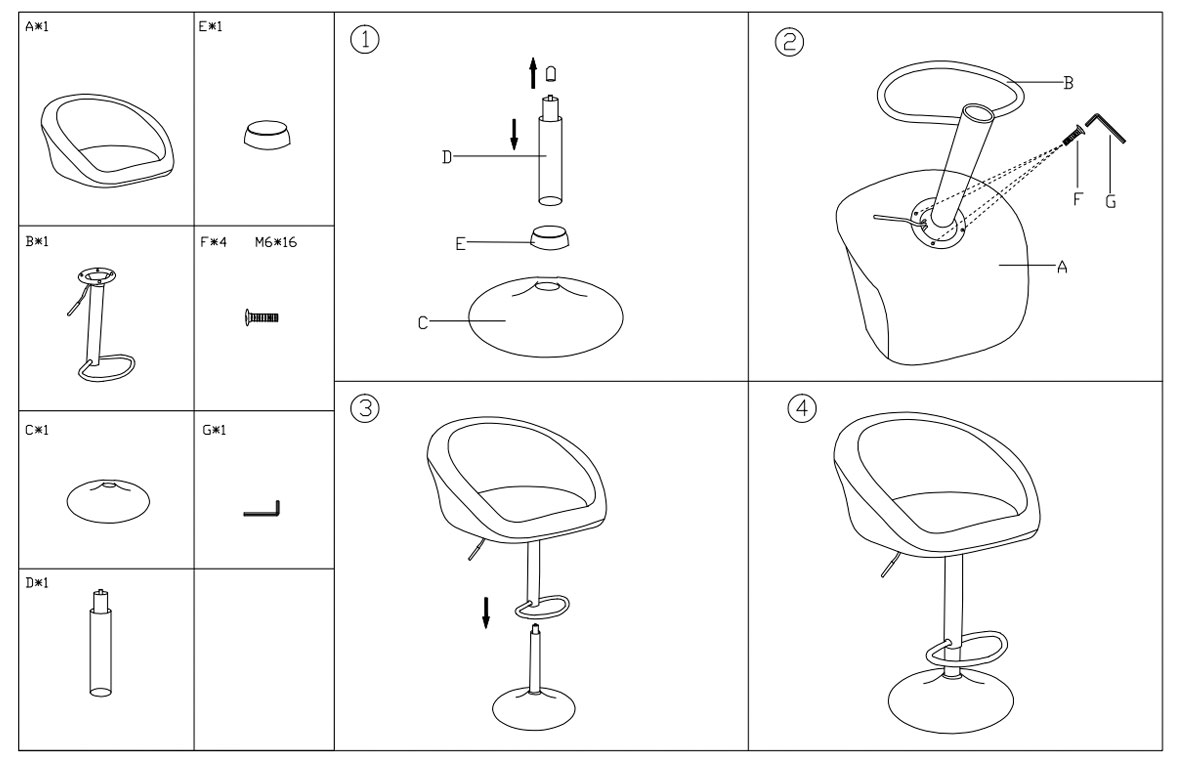 Backless Table & Bar Stools