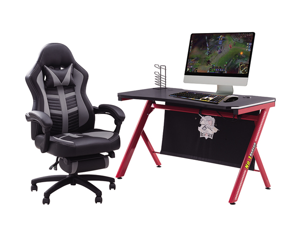 HC-GT-003 RGB Light Red Matel Frame Gaming Table