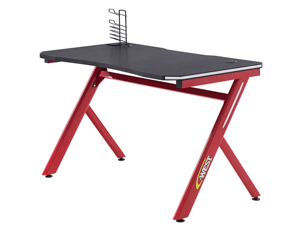 hc gt 003 rgb light red matel frame gaming table 5