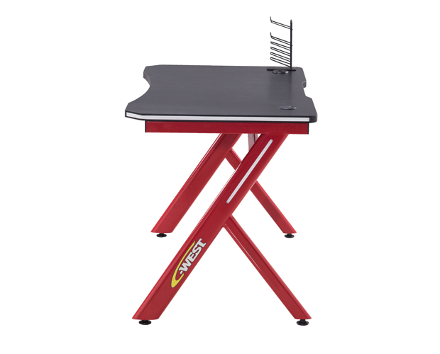 hc gt 003 rgb light red matel frame gaming table 8