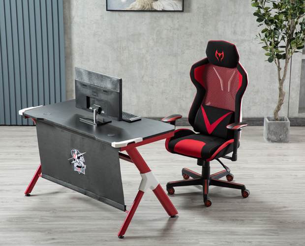 HC-GT-010 RGB Light Red Matel Frame Gaming Table