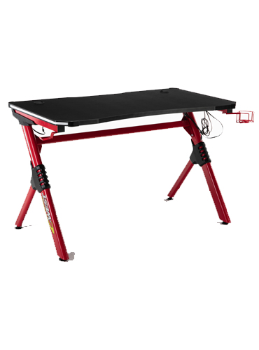hc gt 010 rgb light red matel frame gaming table 37